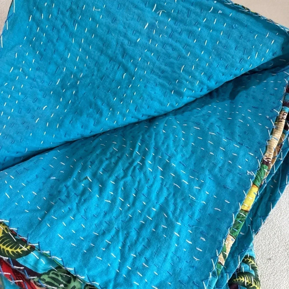 Freida Khalo handmade quilt hand quilted blanket 60” by 90” new